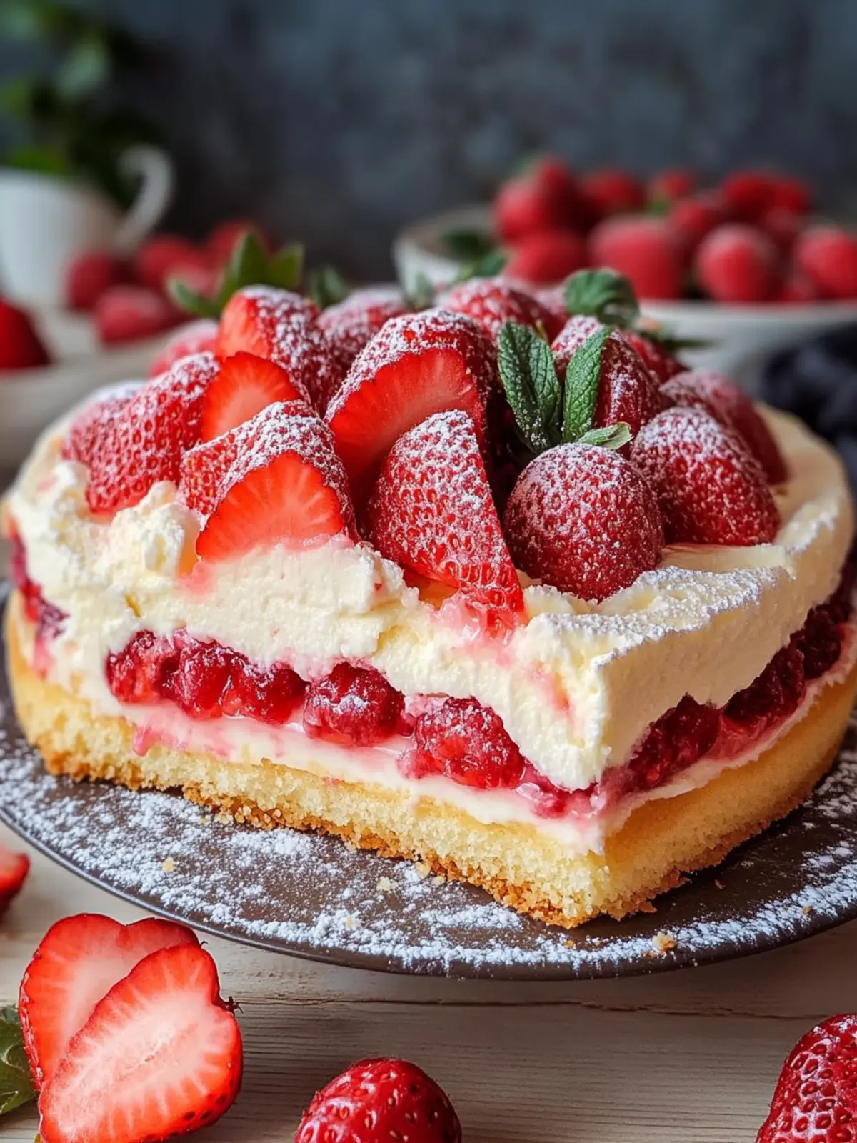 Fantakuchen mit Erdbeeren: Erfrischender Genuss für Feste 4 Fantakuchen mit Erdbeeren