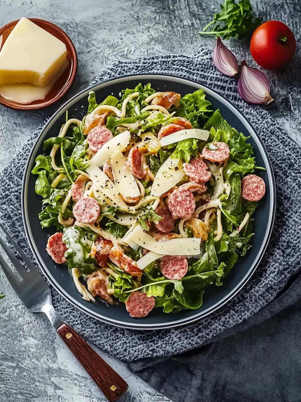 Schweizer Wurstsalat mit Käse und Gürkchen – Schneller Genuss! 2 Schweizer Wurstsalat mit Käse und Gürkchen