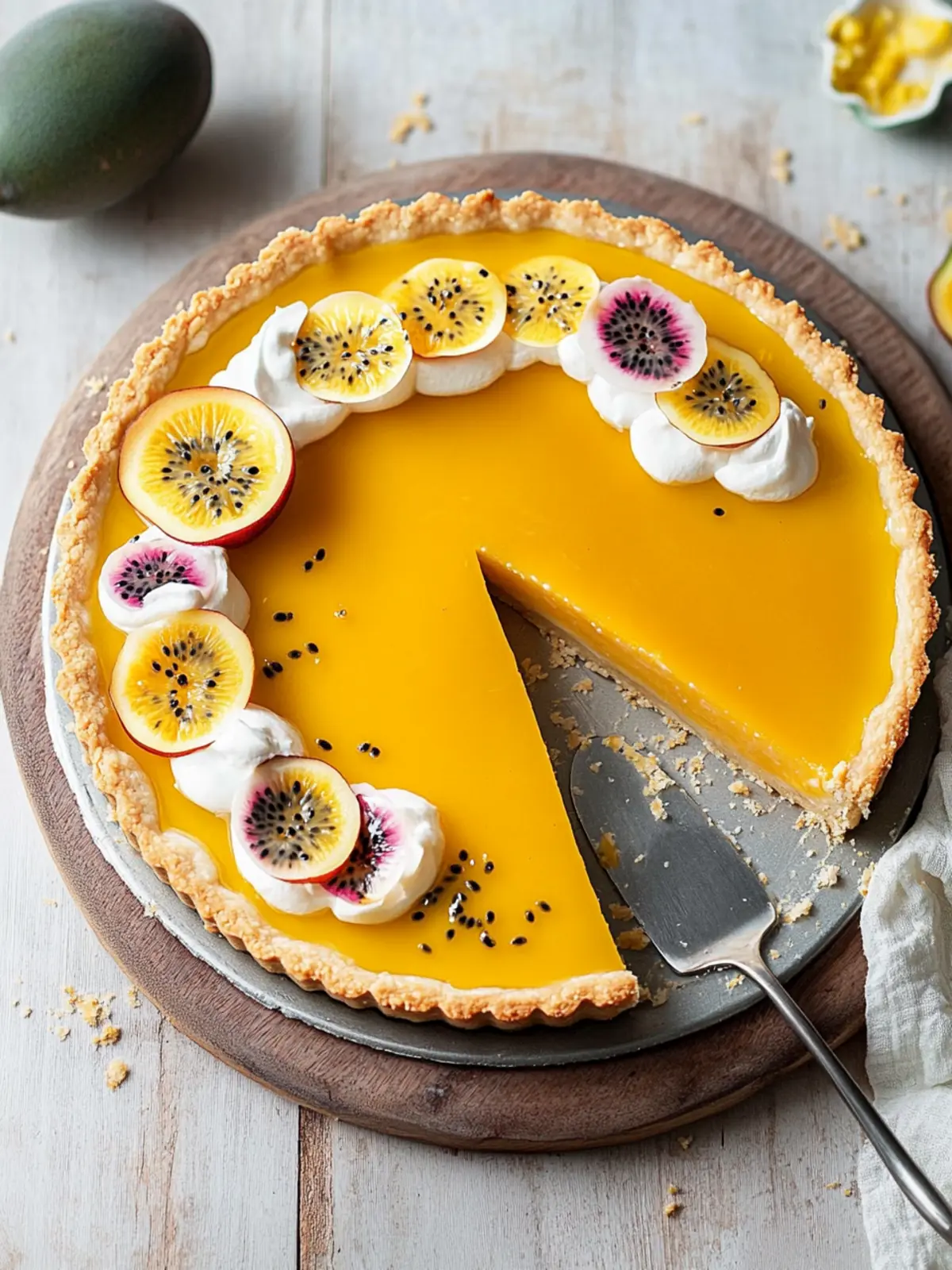 Maracuja Tarte (unglaublich cremiger Passionsfruchtkuchen)