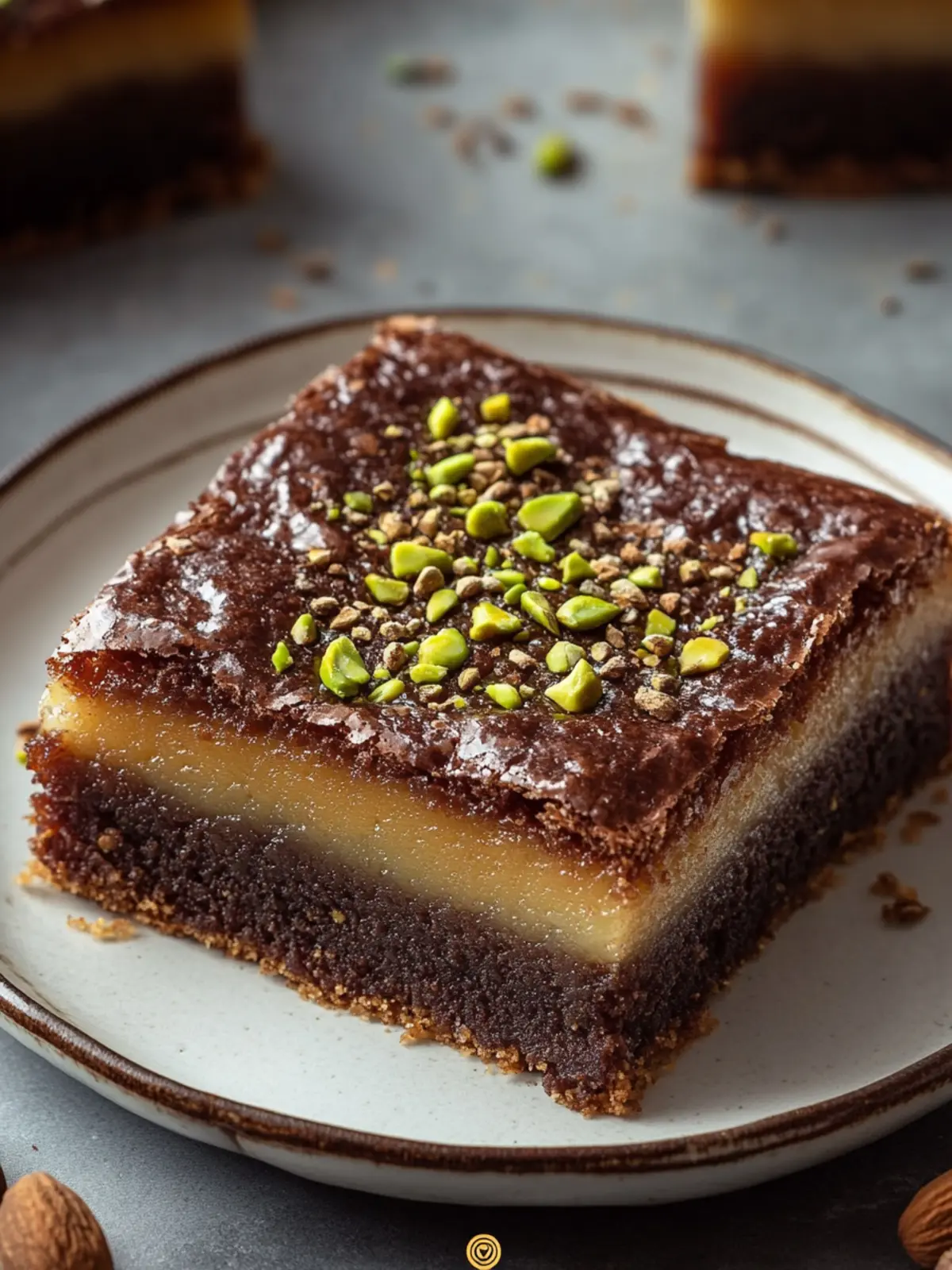 Pistazien-Kunafa-Brownies: Ein unwiderstehlicher Genuss! 4 Pistazien-Kunafa-Brownies
