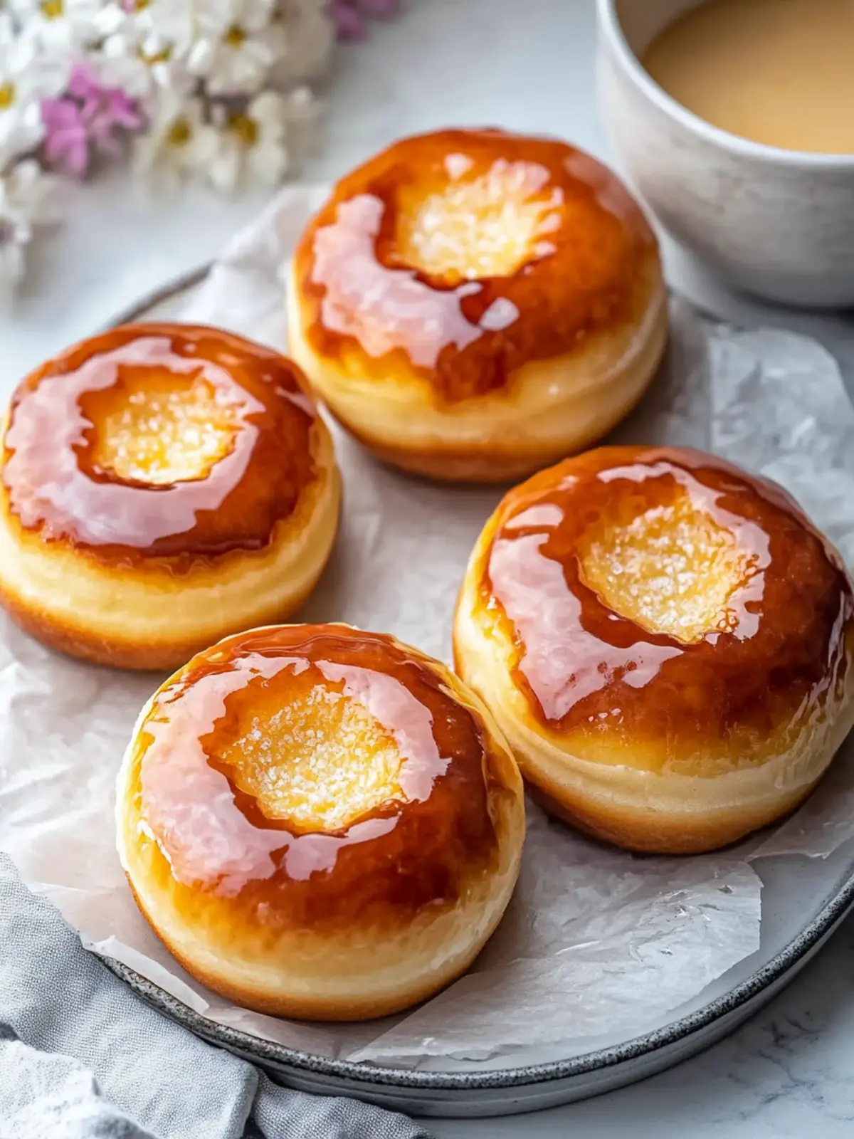 Gebrannte Creme Brûlée Donuts – Himmlisch fluffig und süß 5 Gebrannte Creme Brûlée Donuts
