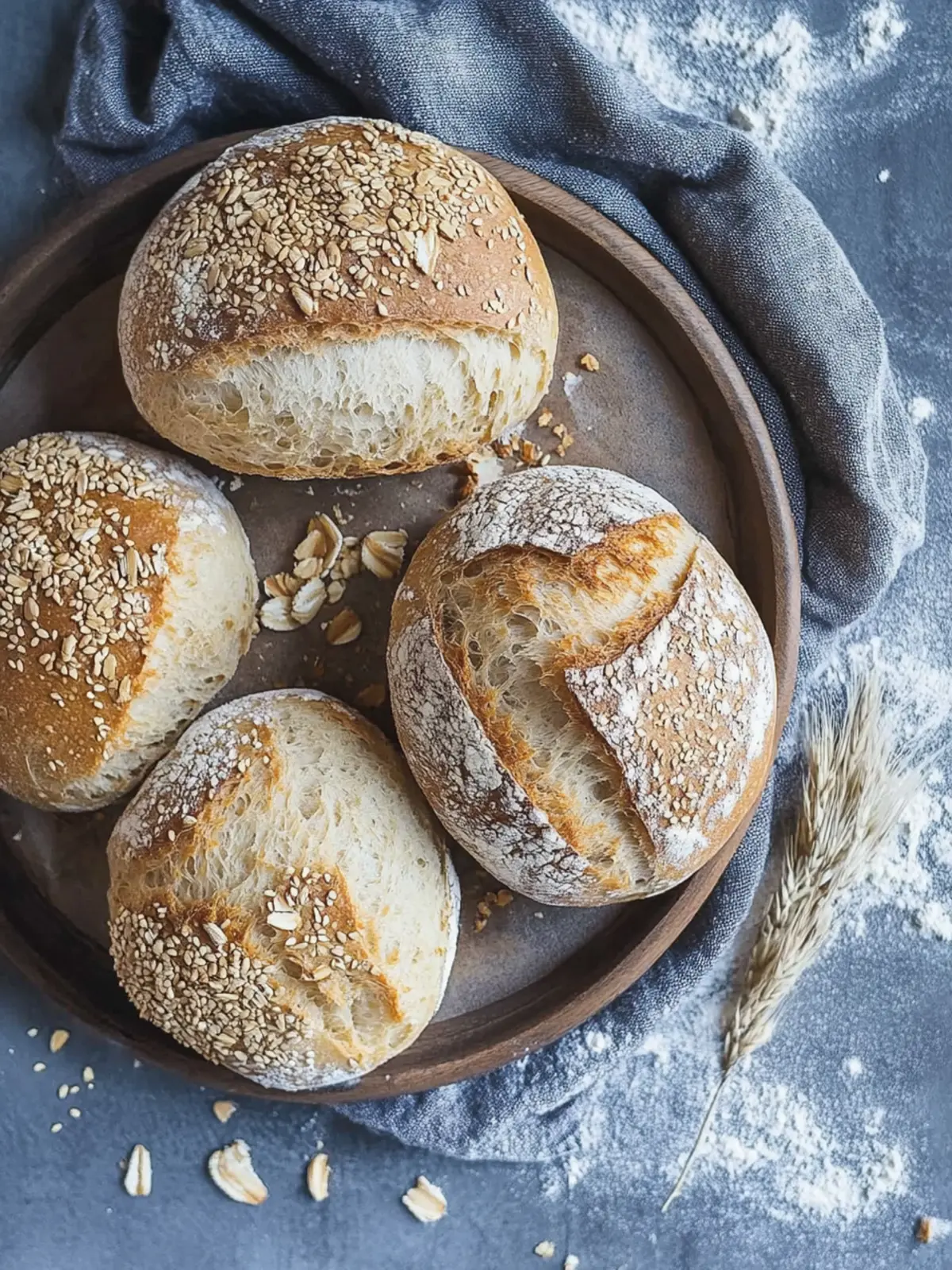 Schneller Brötchenteig über Nacht