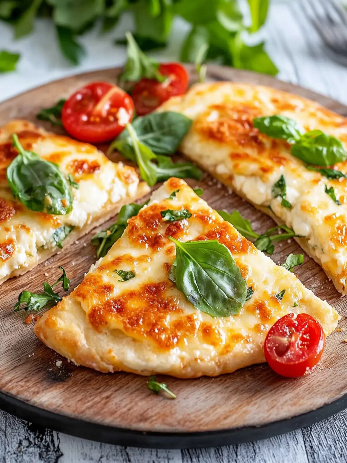 Low-Carb-Schinken-Mozzarella-Pfannkuchen mit Salat genießen 3 Low-Carb-Schinken-Mozzarella-Pfannkuchen mit Salat