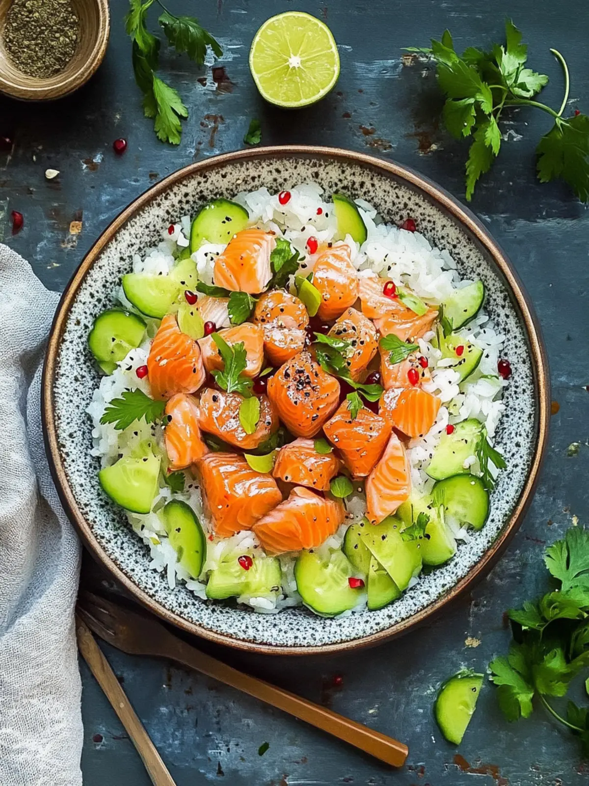 Gesunde Lachs-Schüssel mit Reis – Schnell und Lecker genießen 5 Lachs-Schüssel mit Reis