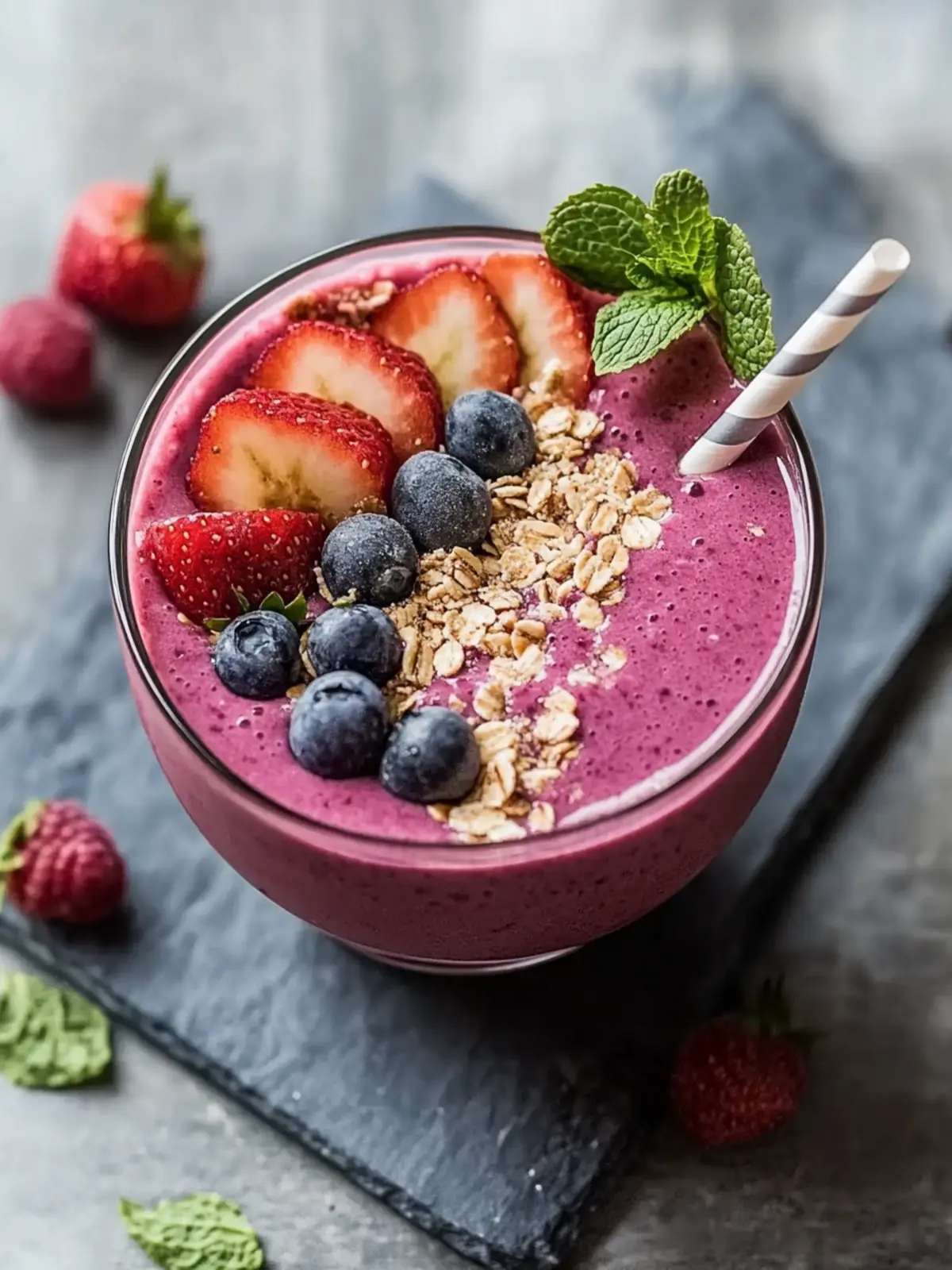 Sättigende Beeren Smoothie Schüssel für einen kraftvollen Start 3 Sättigende Beeren Smoothie Schüssel