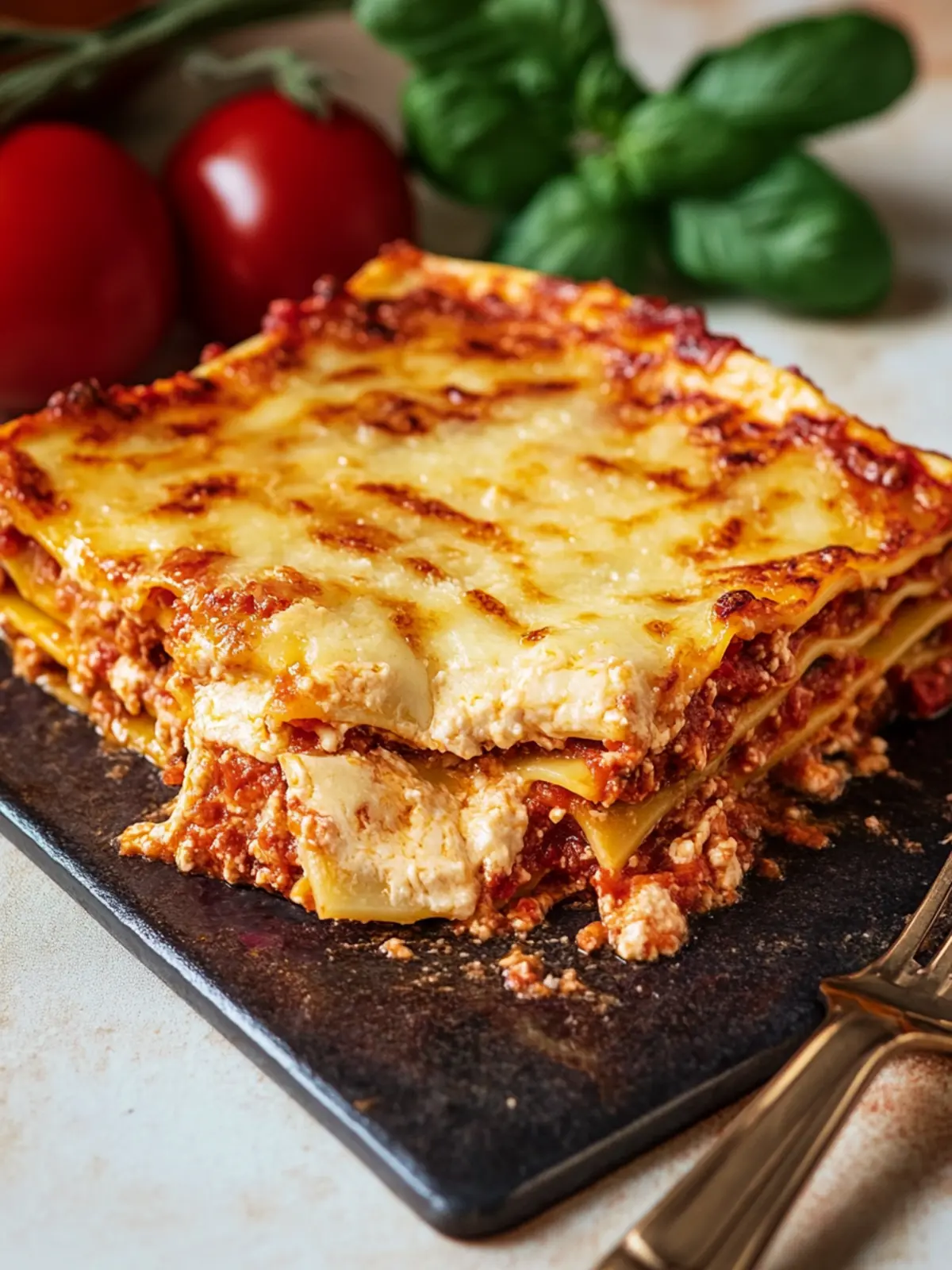 Einfache italienische Lasagne mit Bolognese und Béchamel 2 einfache italienische Lasagne