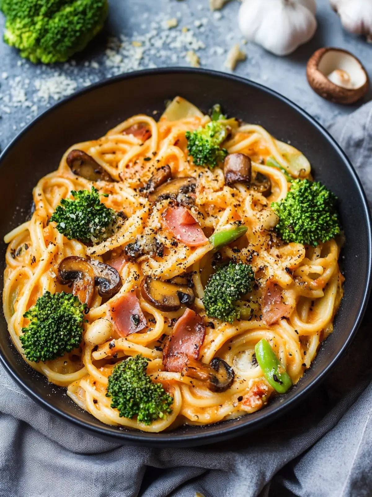 Datenacht Pasta mit Brokkoli, Speck & Champignons – Genuss pur 5 Datenacht Pasta mit Brokkoli, Speck & Champignons