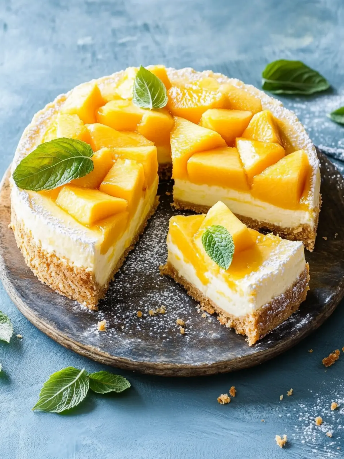Mango-Käsekuchen-Riegel: Ein fruchtiger Sommergenuss 2 Mango-Käsekuchen-Riegel