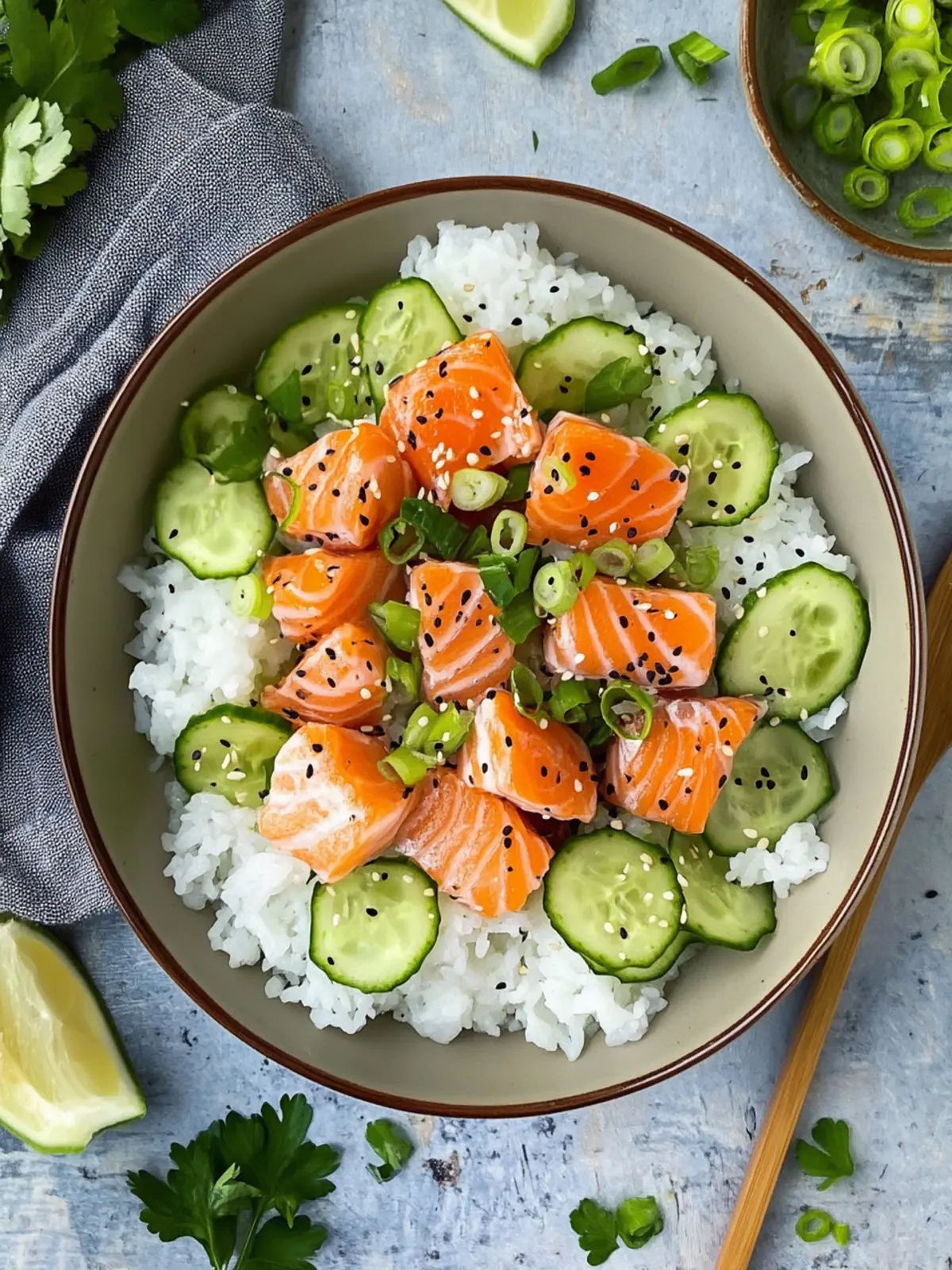 Gesunde Lachs-Schüssel mit Reis – Schnell und Lecker genießen 2 Lachs-Schüssel mit Reis