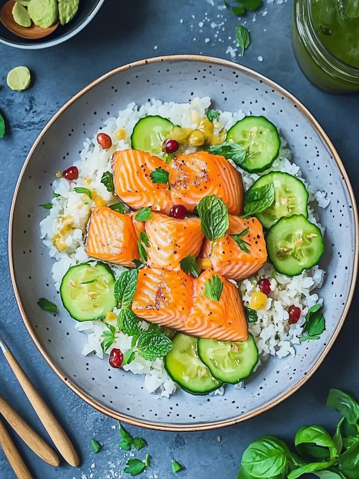 Gesunde Lachs-Schüssel mit Reis – Schnell und Lecker genießen 3 Lachs-Schüssel mit Reis
