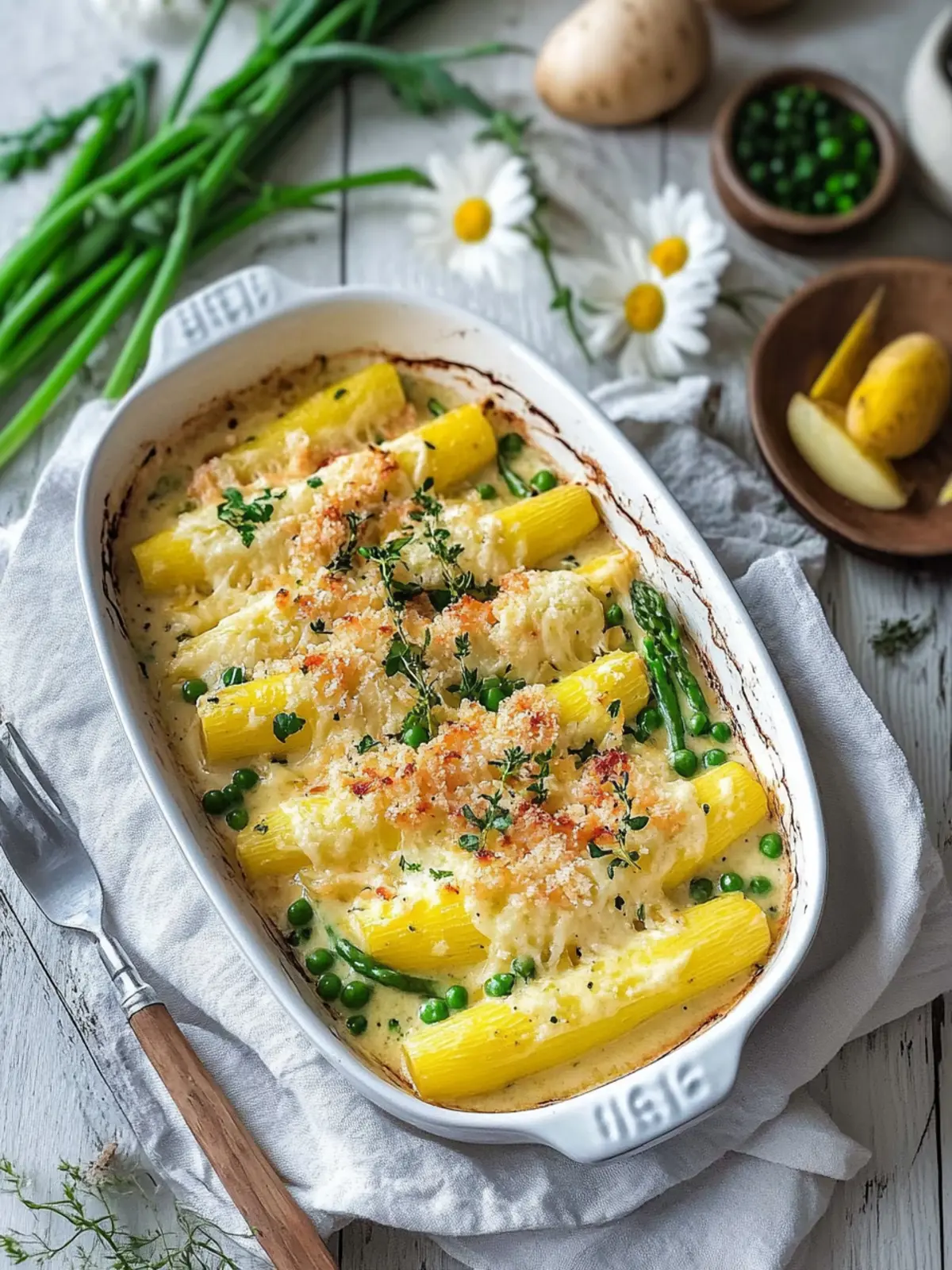 Spargelauflauf mit Schinken und Kartoffeln: Ein Frühlingsgenuss 2 Spargelauflauf mit Schinken und Kartoffeln