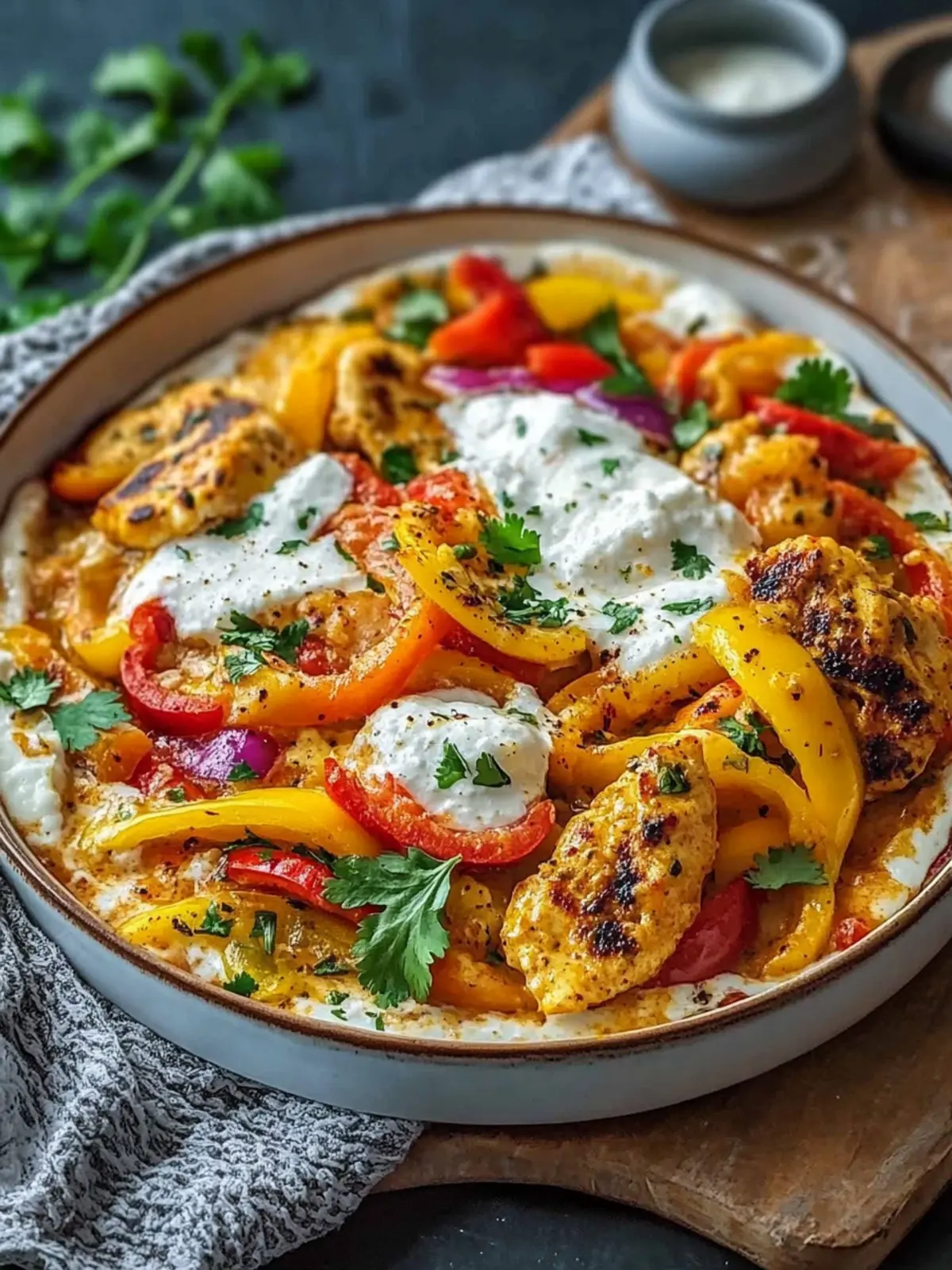 Hühnchen Fajita Hüttenkäse Auflauf – Eiweißreicher Genuss zuhause 4 Hühnchen Fajita Hüttenkäse Auflauf