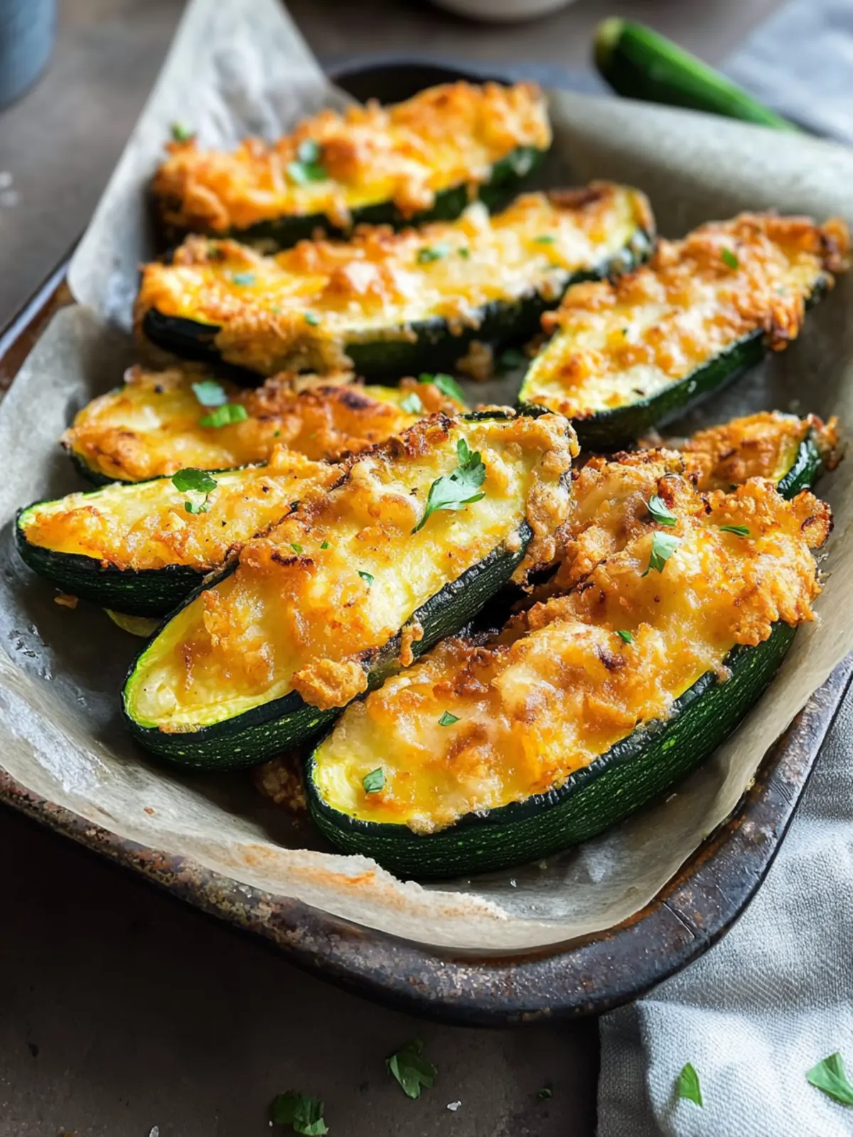 Buffalo-Hähnchen-Zucchini-Boote für ein schnelles Abendessen 2 Buffalo-Hähnchen-Zucchini-Boote