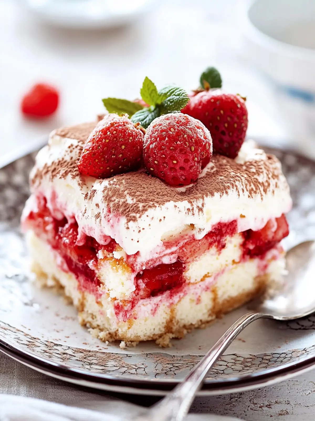 Erdbeer Tiramisu ohne Ei