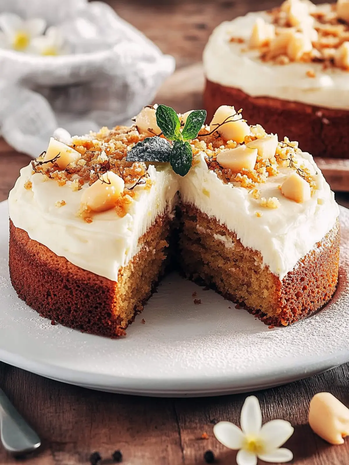 Saftiger Möhrenkuchen mit Frischkäse-Frosting für jede Feier 2 Möhrenkuchen mit Frischkäse-Frosting