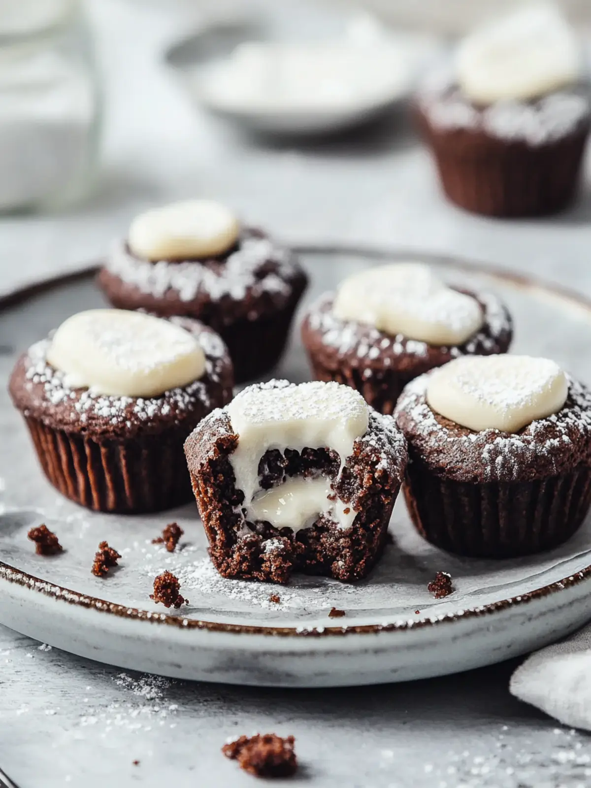 Mini Frischkäse-Brownie-Häppchen für den süßesten Genuss 4 Mini Frischkäse-Brownie-Häppchen