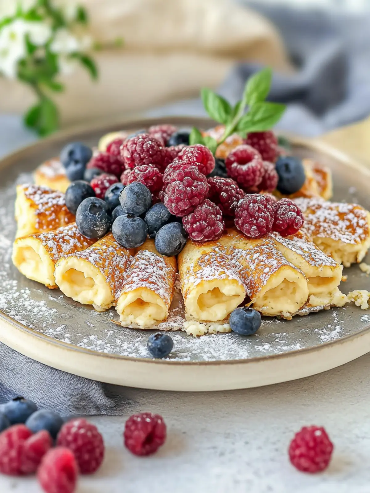 Low-Carb-Quarkpfannkuchen ohne Mehl