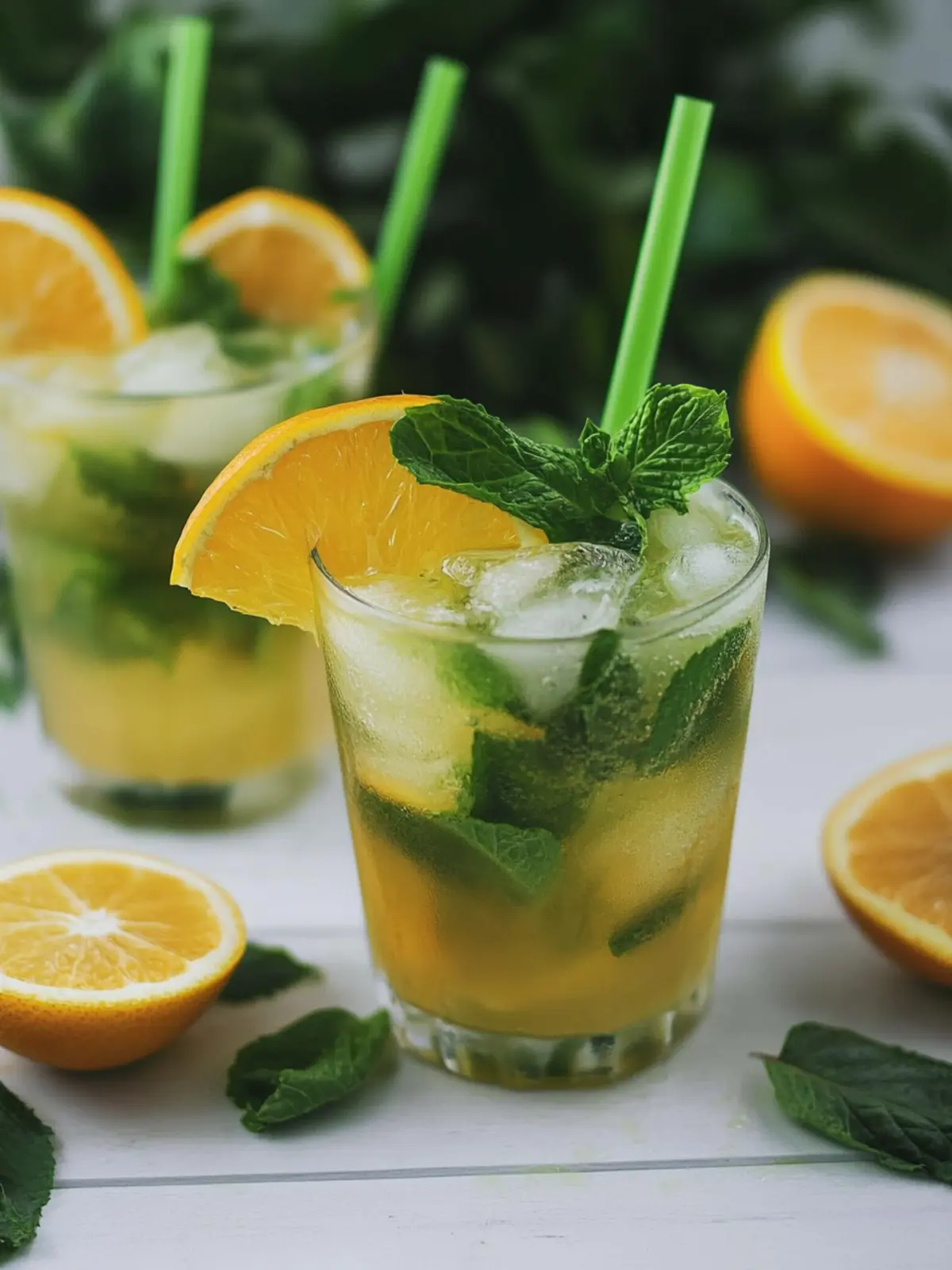 Erfrischender Orangen Mojito Cocktail für sonnige Tage 4 Orangen Mojito Cocktail