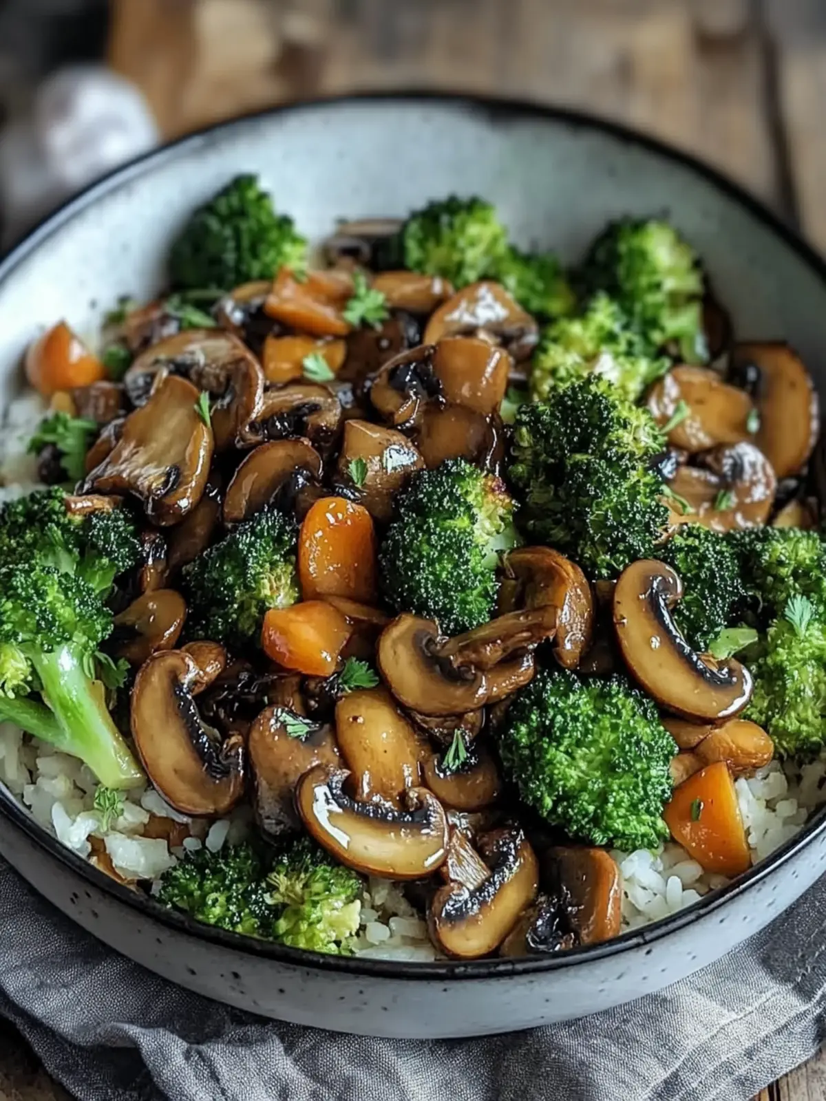 15-Minuten-Pfanne mit Champignons, Brokkoli und Karotten für eilige Feinschmecker 2 15-Minuten-Pfanne mit Champignons, Brokkoli und Karotten