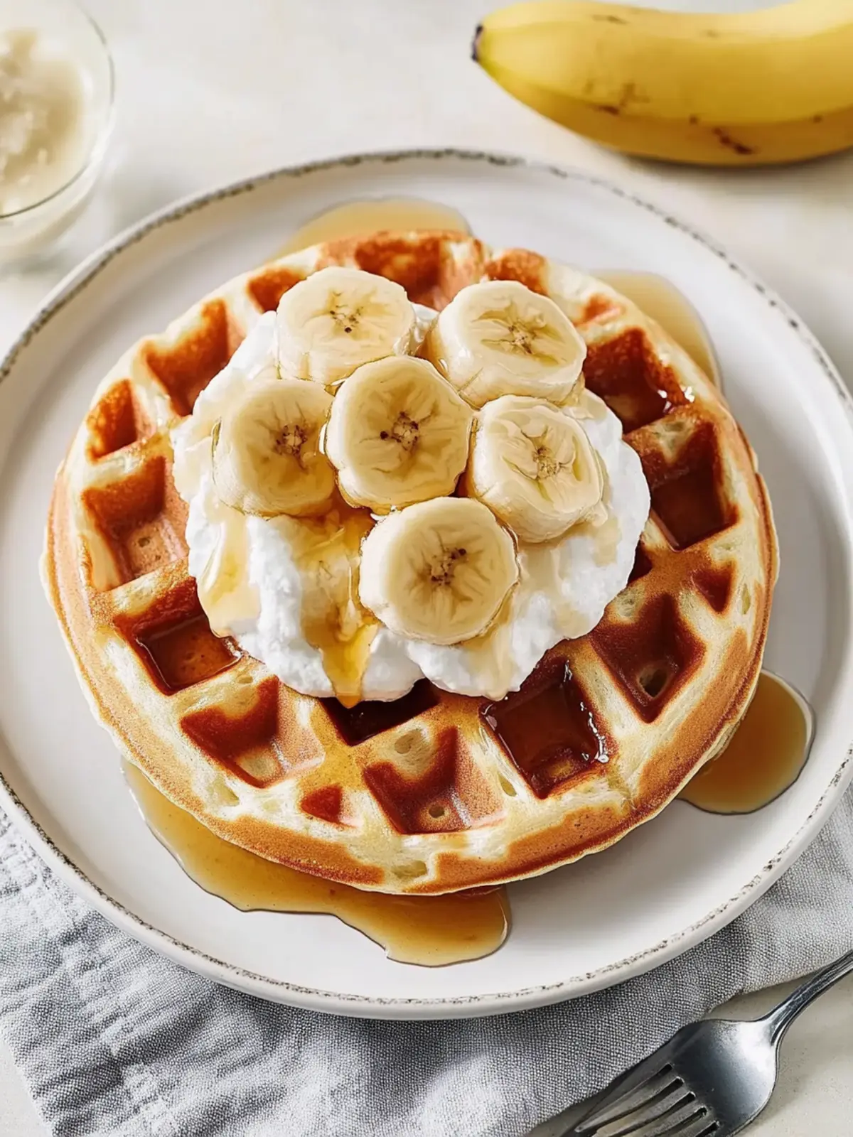 Saftige Bananen Waffeln – Gesund, Zuckerfrei und Einfach! 5 Bananen Waffeln