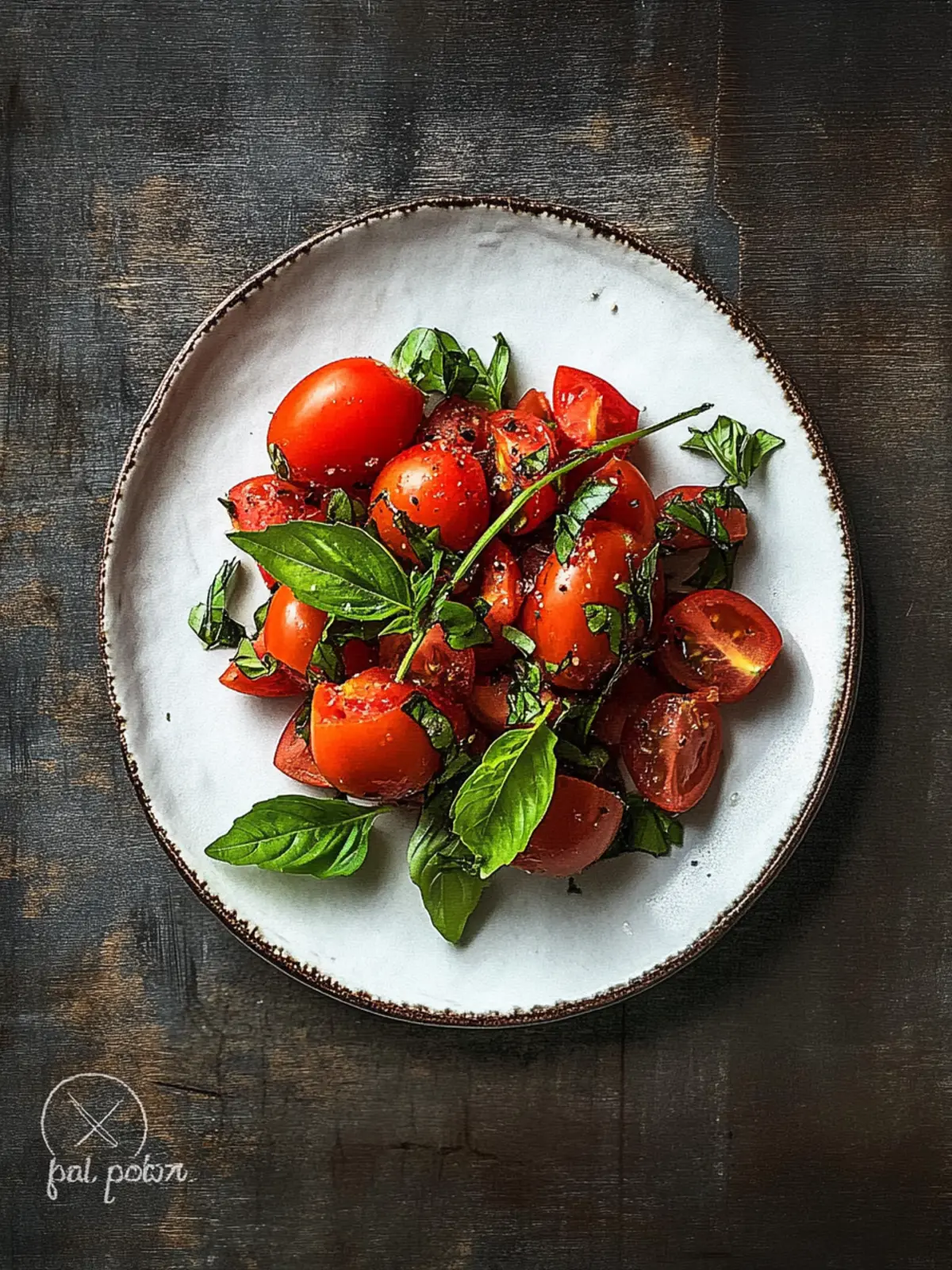 Tomate mit Giersch