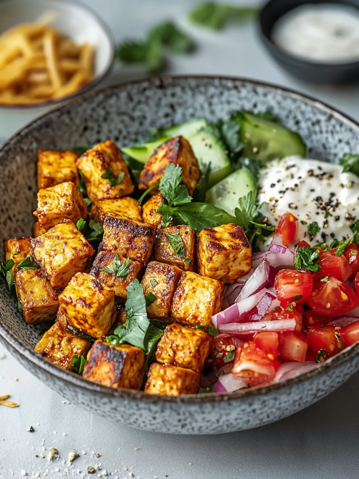 Leckere Mittlere Östliche Tofu Spieße: Vegan & Glutenfrei genießen 5 Mittlere Östliche Tofu Spieße (vegan und glutenfrei)