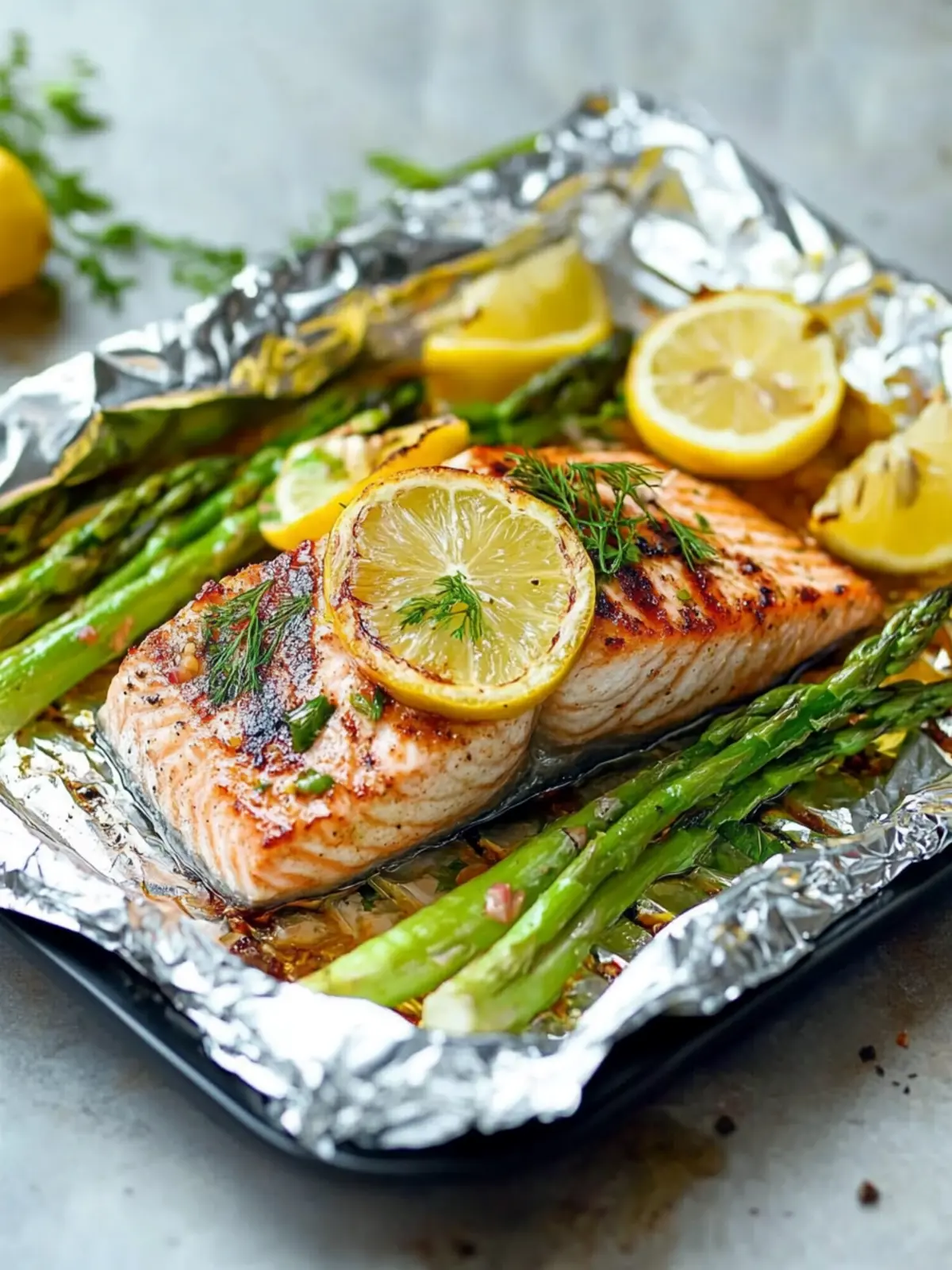 Folienpackung gegrillter Lachs mit zitronigen Spargel leicht gemacht 3 Folienpackung gegrillter Lachs mit zitronigen Spargel
