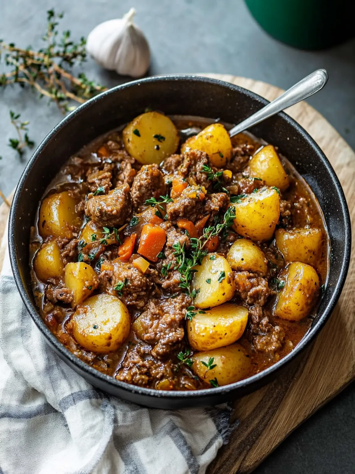 Bauerntopf mit Hackfleisch, Kartoffeln und Paprika für HerzundSoul 3 Bauerntopf mit Hackfleisch, Kartoffeln & Paprika