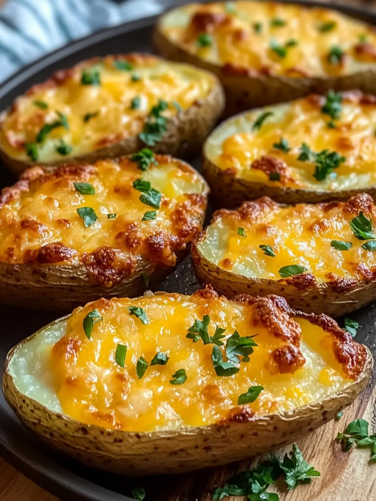 Gebackene Käse-Kartoffeln aus der Heißluftfritteuse: Knuspriger Genuss 4 Baked cheese potatoes from the hot air fryer