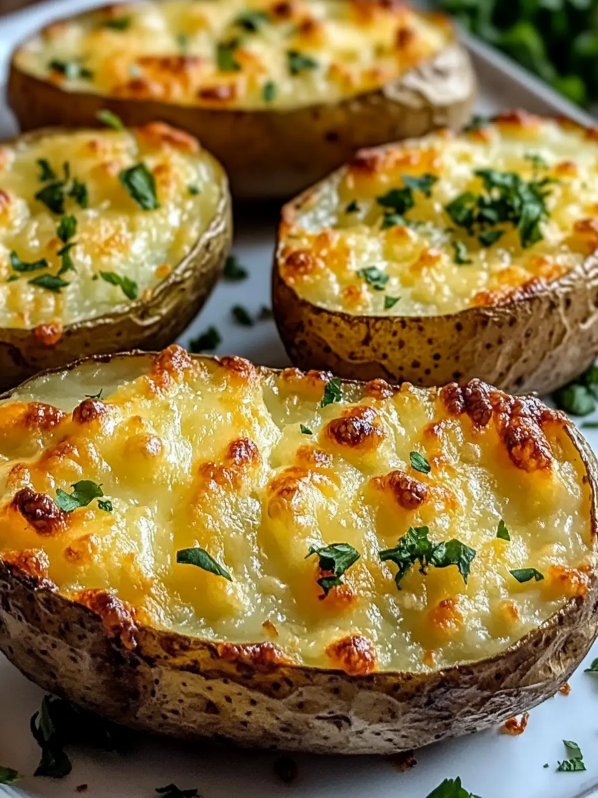 Gebackene Käse-Kartoffeln aus der Heißluftfritteuse: Knuspriger Genuss 2 Baked cheese potatoes from the hot air fryer