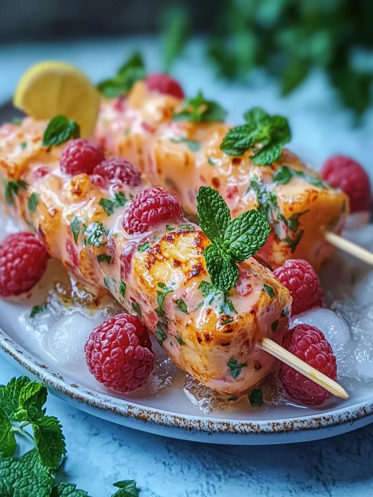 Saftige Hähnchenspieße mit würziger Mayonnaise-Chili-Marinade 4 Saftige Hähnchenspieße