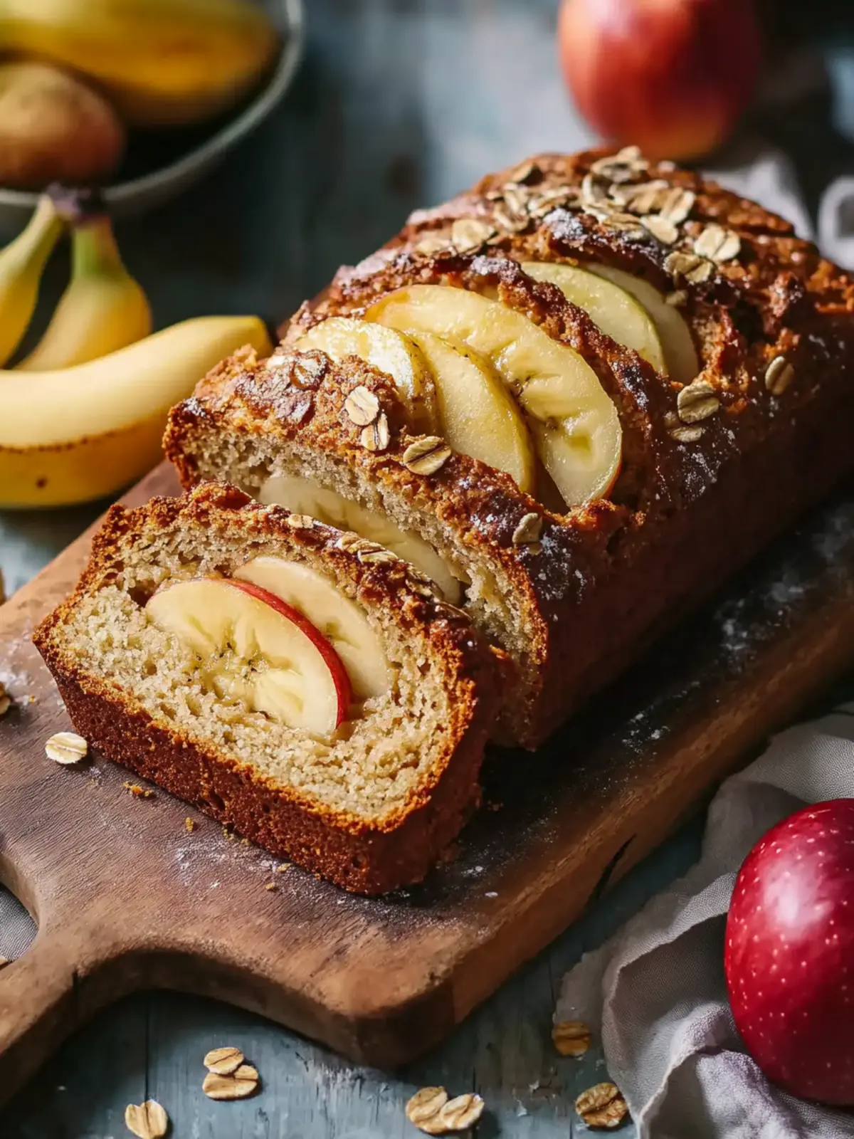 Bananen Apfel Brot ohne Zucker – Gesund und saftig genießen 3 Bananen Apfel Brot ohne Zucker