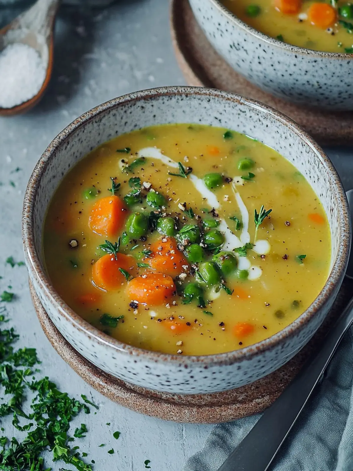 Vegane Gemüsesuppe | Kartoffel-Erbsen-Eintopf für jeden Tag 2 Vegane Gemüsesuppe | Kartoffel-Erbsen-Eintopf