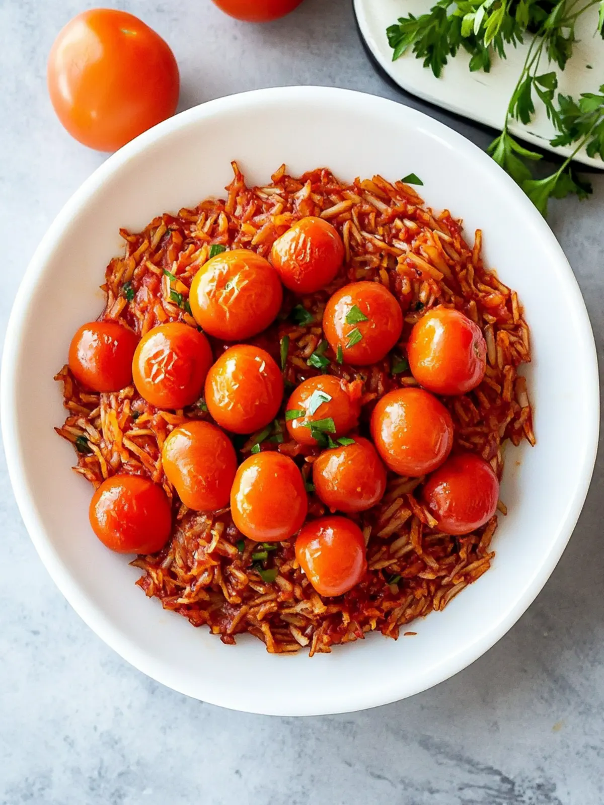 Griechischer Tomatenreis: Schnelles, veganes Genussrezept 2 Griechischer Tomatenreis