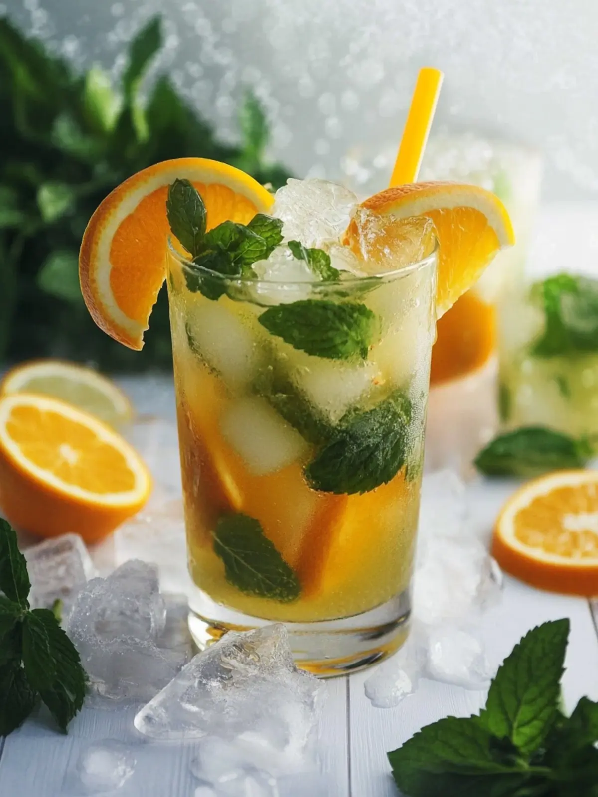 Erfrischender Orangen Mojito Cocktail für sonnige Tage 2 Orangen Mojito Cocktail