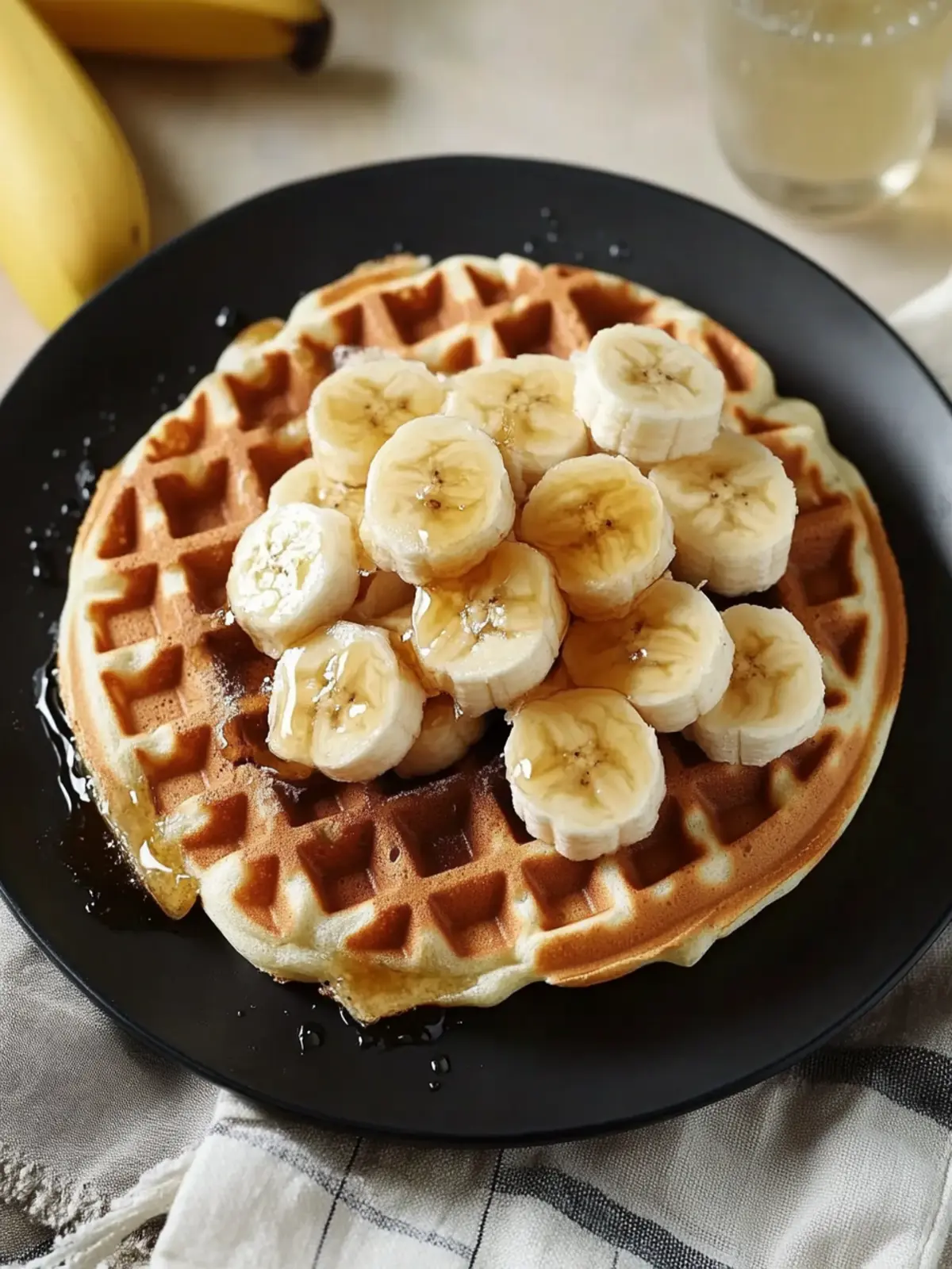 Saftige Bananen Waffeln – Gesund, Zuckerfrei und Einfach! 2 Bananen Waffeln