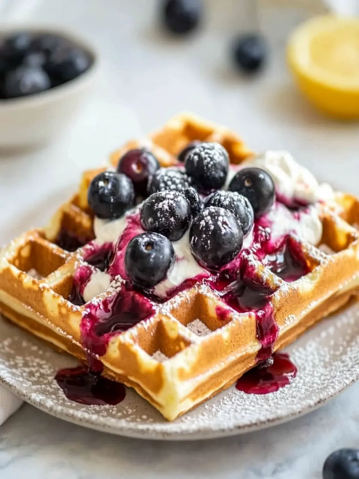 Heidelbeer-Zitronen-Waffeln für den perfekten Frühstücksgenuss 4 Heidelbeer-Zitronen-Waffeln