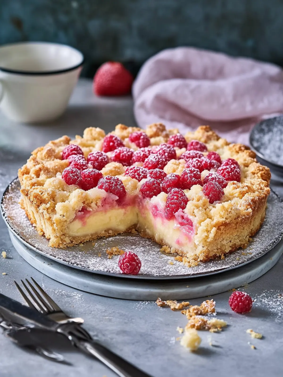 Rhabarberkuchen mit Butterstreuseln – Dein neuer Lieblingskuchen 4 Rhabarberkuchen mit Butterstreuseln