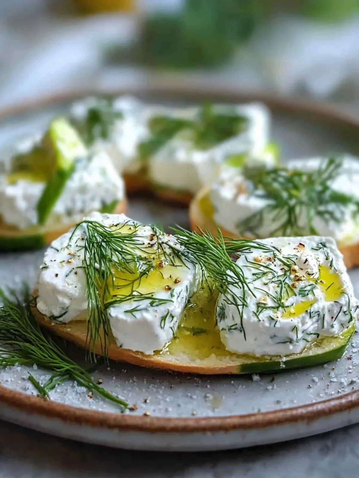 Delicate Gurken-Feta-Spieße mit Dill für sommerliche Genussmomente 3 Gurken-Feta-Spieße mit Dill