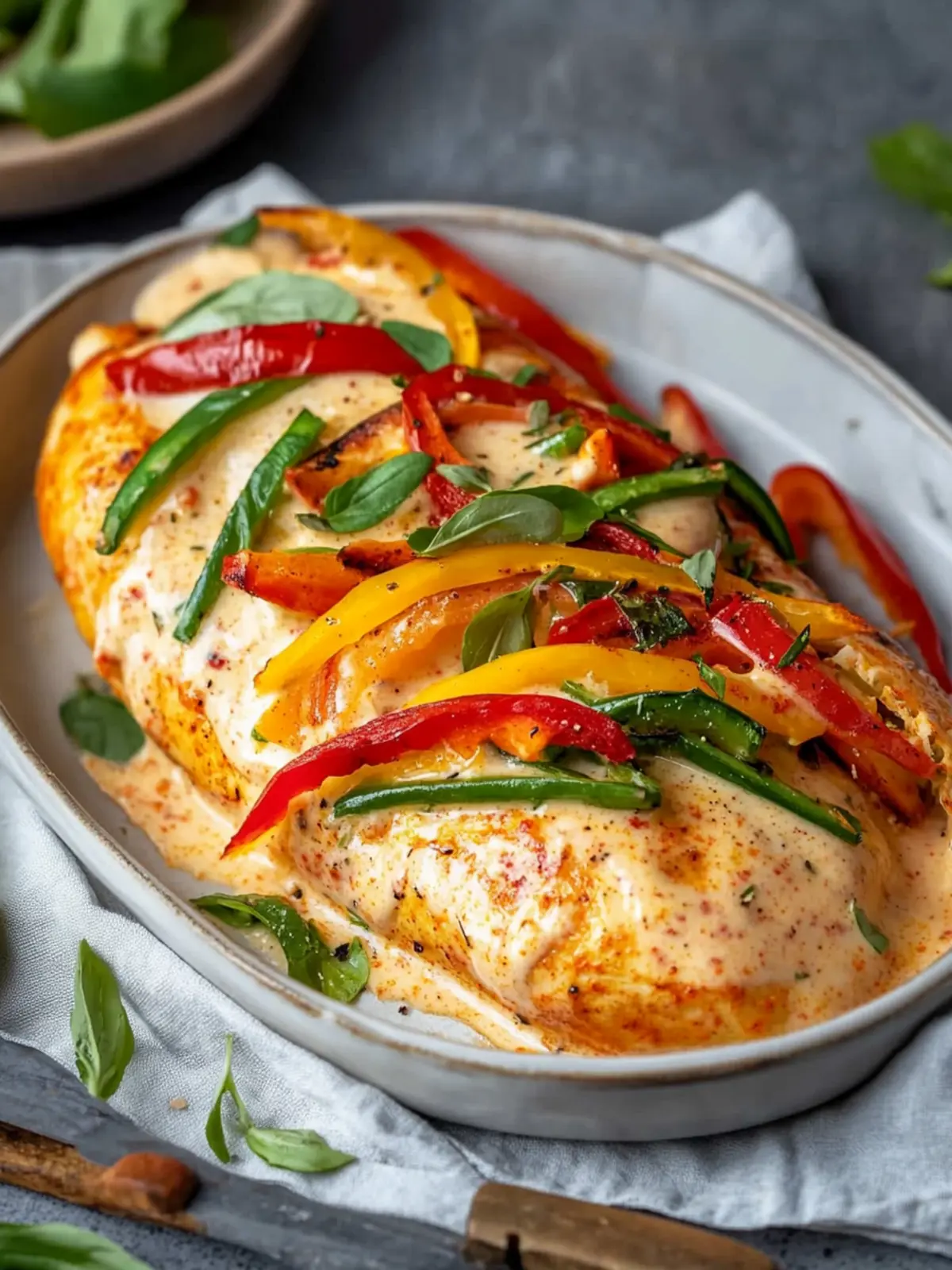 Hähnchenbrust Frischkäsesoße mit Paprika – Einfach und Lecker 5 Hähnchenbrust Frischkäsesoße mit Paprika