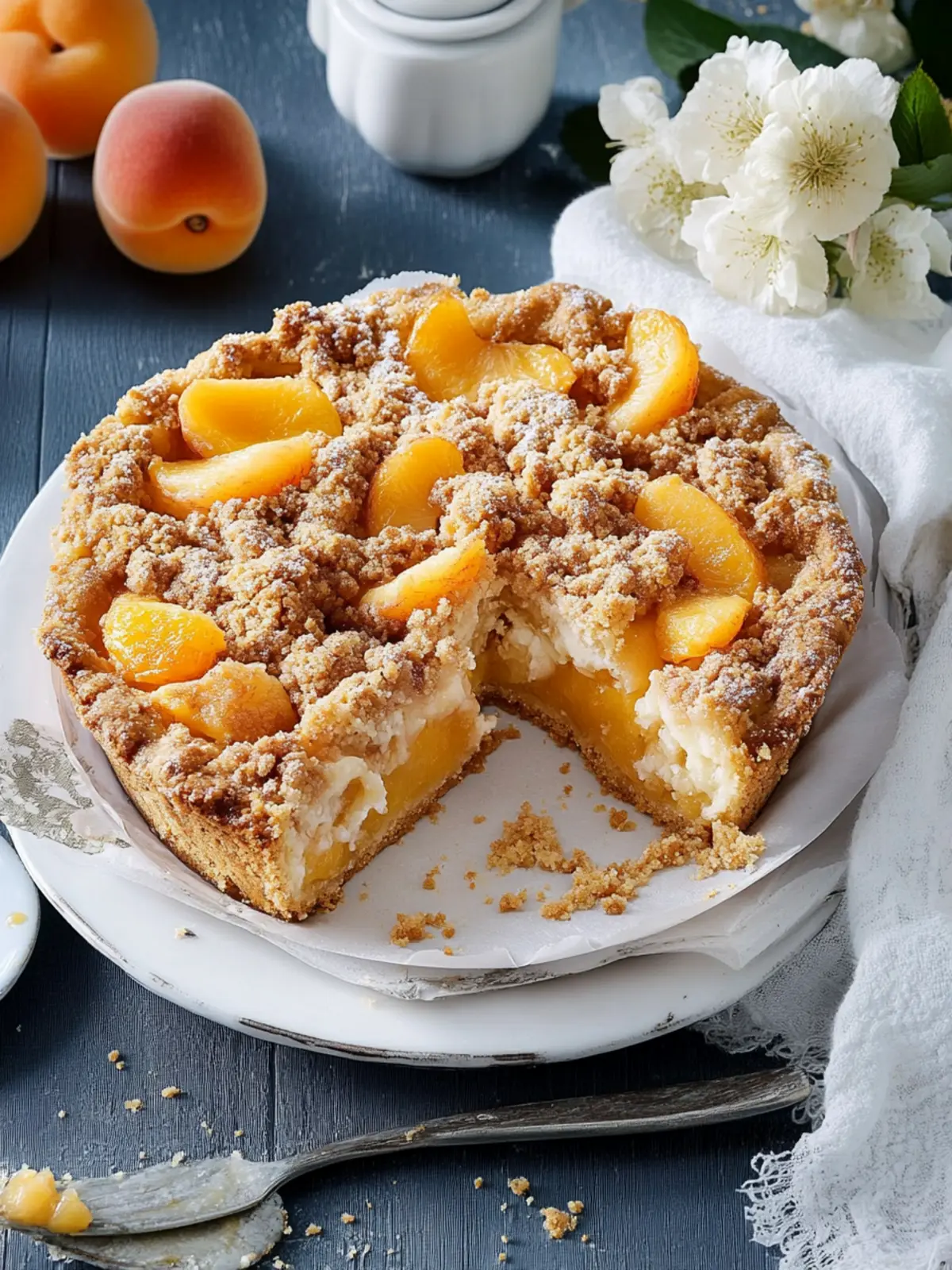 Saftiger Aprikosen-Streuselkuchen mit knusprigem Topping 4 Aprikosen-Streuselkuchen