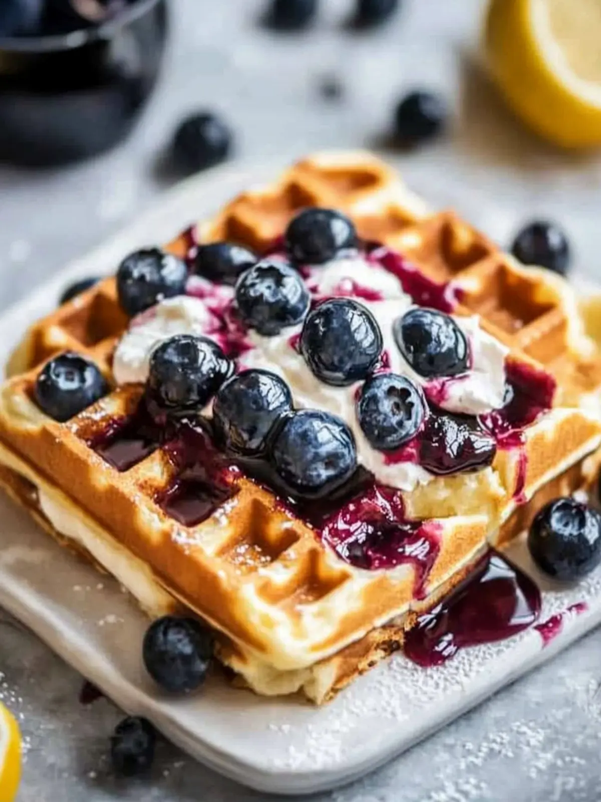 Heidelbeer-Zitronen-Waffeln für den perfekten Frühstücksgenuss 2 Heidelbeer-Zitronen-Waffeln