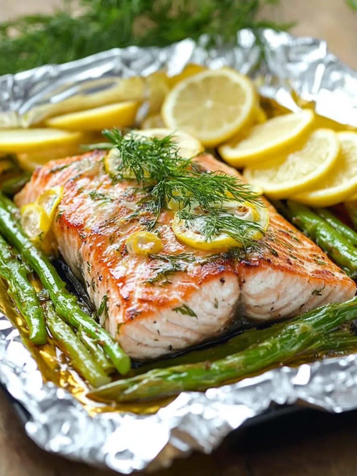 Folienpackung gegrillter Lachs mit zitronigen Spargel leicht gemacht 4 Folienpackung gegrillter Lachs mit zitronigen Spargel