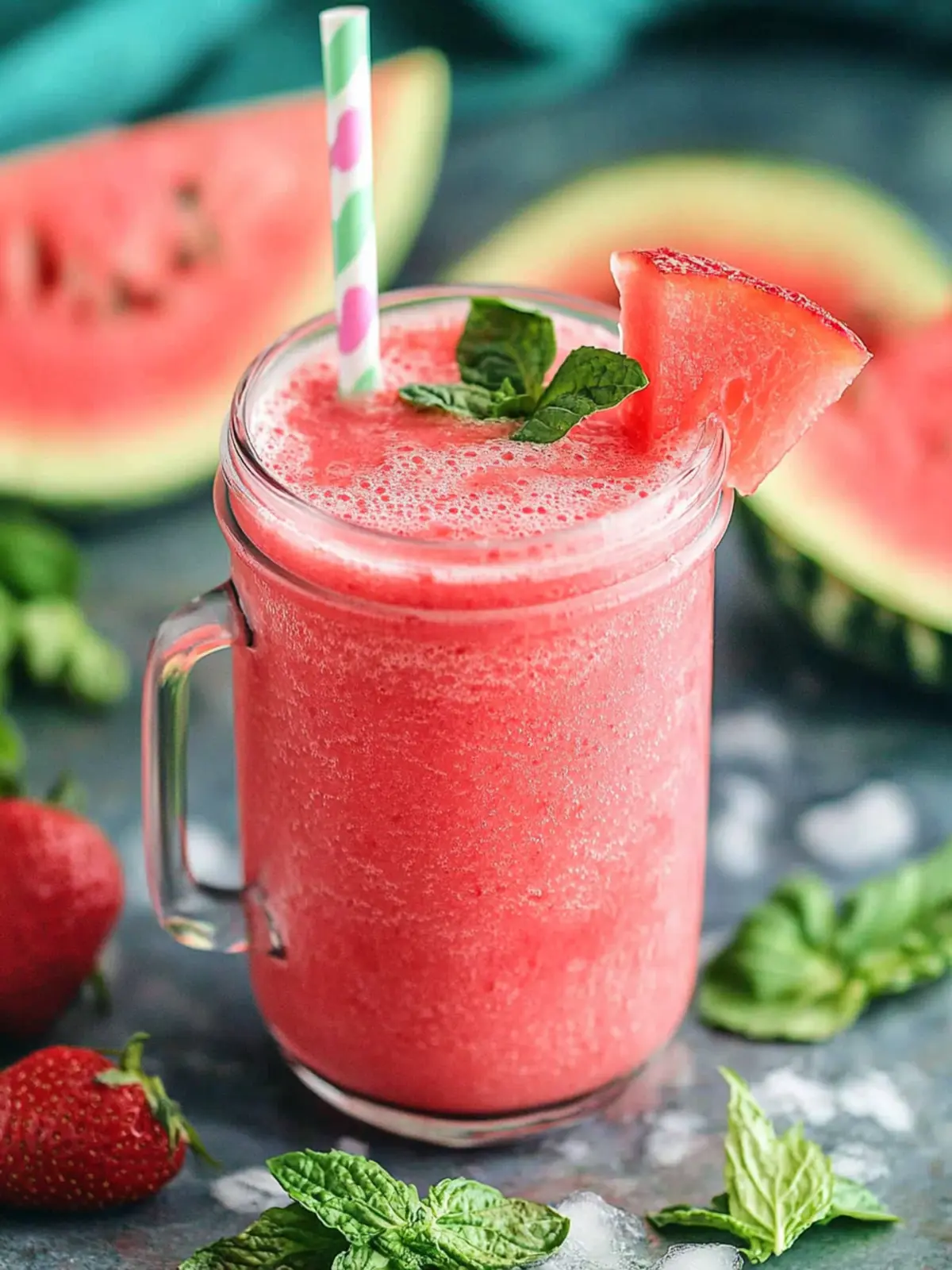 Erfrischender Wassermelonen-Smoothie – Dein Sommer Durstlöscher 2 Wassermelonen-Smoothie