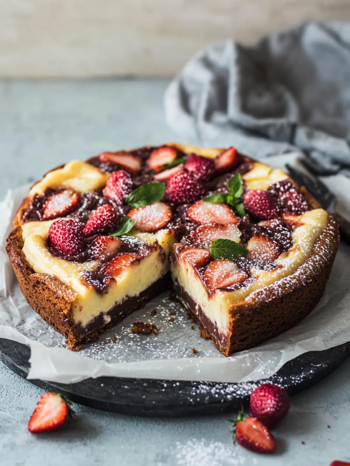 Käsekuchen-Brownies: Himmlische Leckerbissen für Schokoladenliebhaber 5 Käsekuchen-Brownies