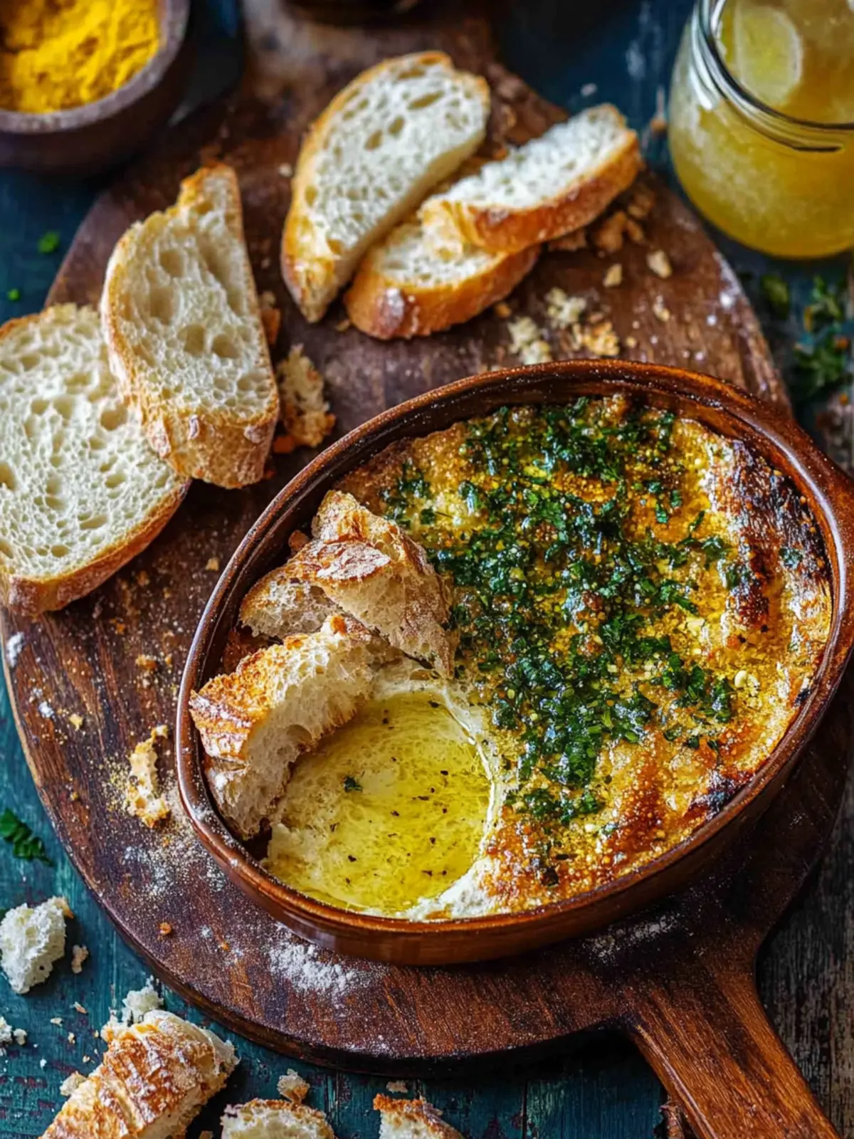 Leckeres gefülltes Brot-Dip-Öl für gemütliche Abende 3 Leckeres gefülltes Brot-Dip-Öl
