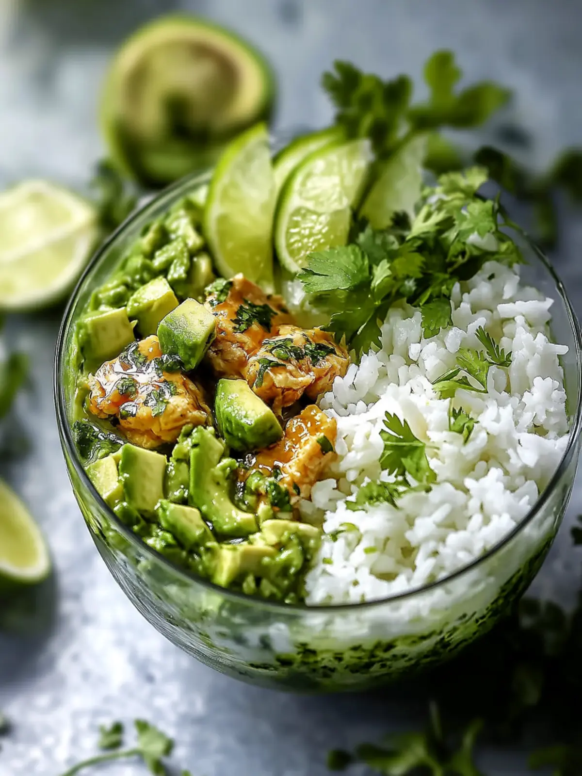 Honig Limetten Hühnchen & Avocado Reis Schüssel: Gesund & Lecker! 5 Honig Limetten Hühnchen & Avocado Reis Schüssel