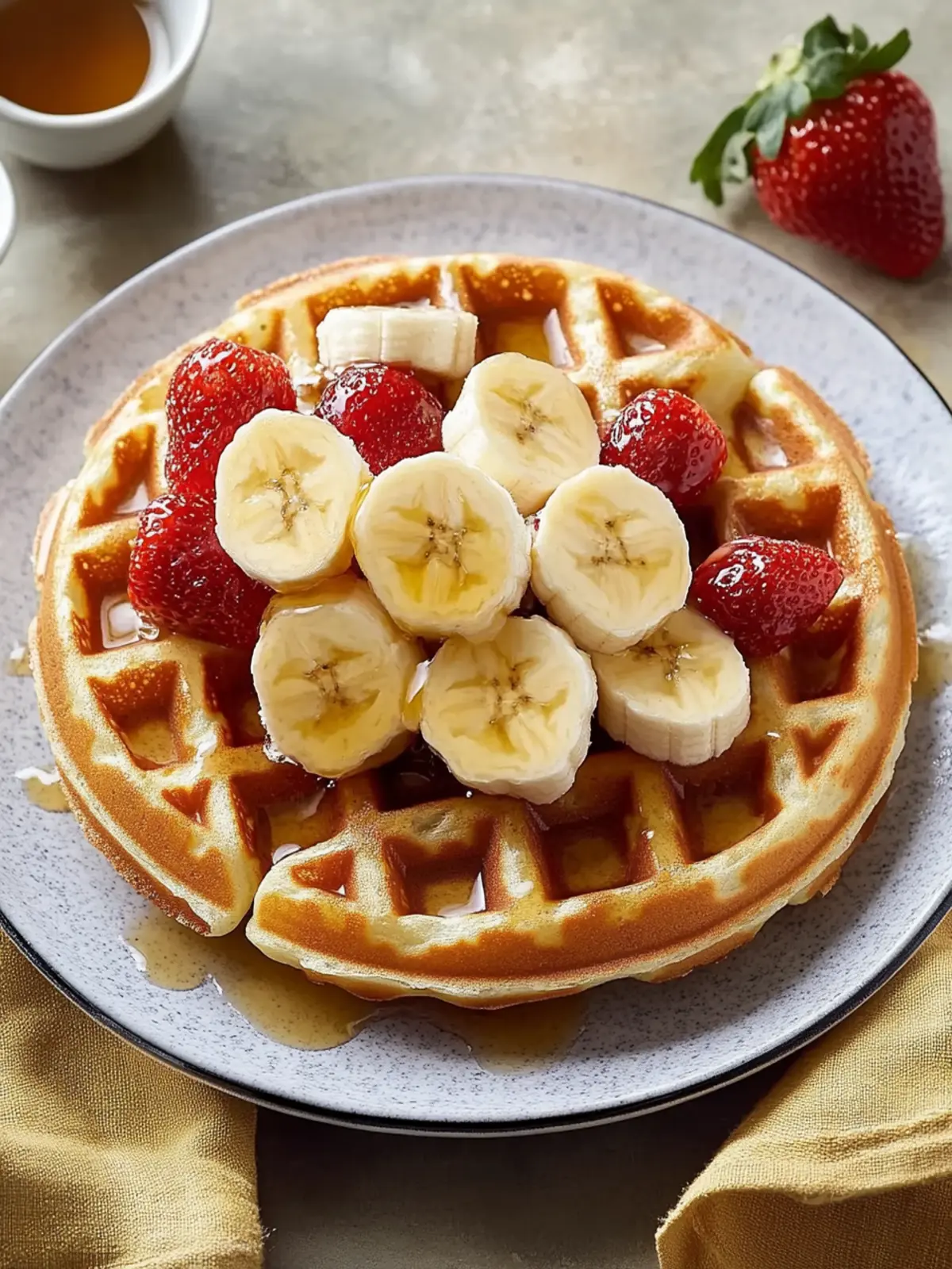 Saftige Bananen Waffeln – Gesund, Zuckerfrei und Einfach! 4 Bananen Waffeln