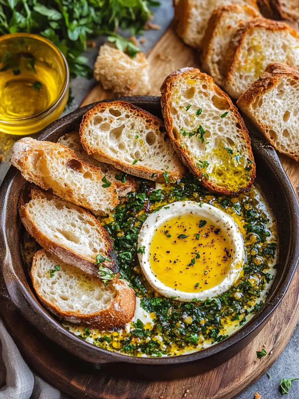 Leckeres gefülltes Brot-Dip-Öl für gemütliche Abende 2 Leckeres gefülltes Brot-Dip-Öl