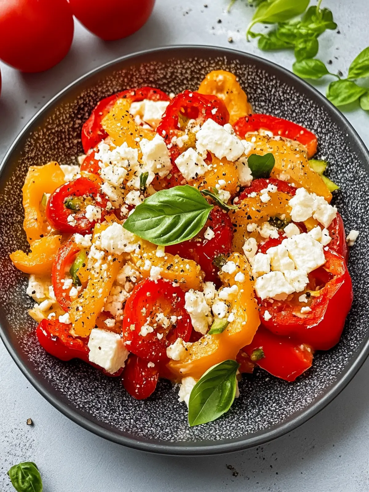 Gefüllte Ofenpaprika mit Reis und Feta für ein schnelles Abendessen 3 Gefüllte Ofenpaprika mit Reis und Feta